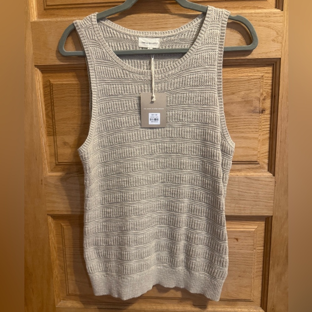 Thread & Supply Amber Sleeveless Top in beige